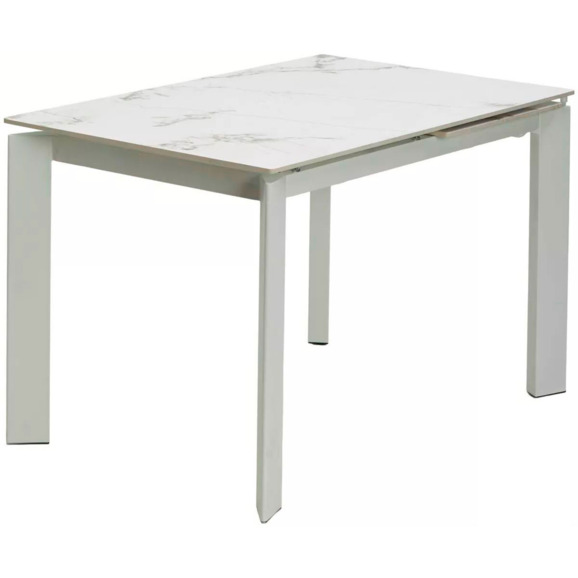 Стол CORNER 120 GLOSS GOLDEN JADE SOLID CERAMIC / WHITE - фото 1