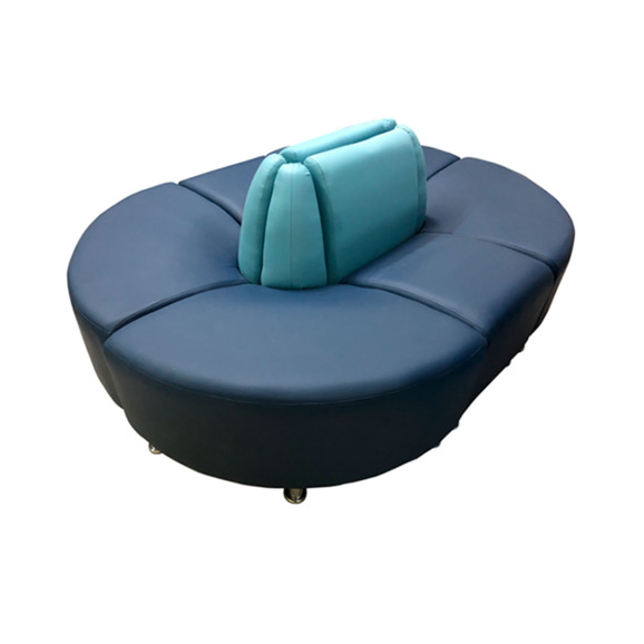 Диван Блазз шестиместный, экокожа Пегасо, темно-синий, голубой Диван Блазз шестиместный, экокожа Пегасо, темно-синий, голубой - фото 4