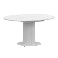 Фотография Стол раздвижной Амор 1000+300, азул, белый муар от производителя ChiedoCover, картинка продукции, реальное фото товара Настоящее фото товара Стол раздвижной Амор 1000+300, азул, белый муар, произведённого компанией ChiedoCover