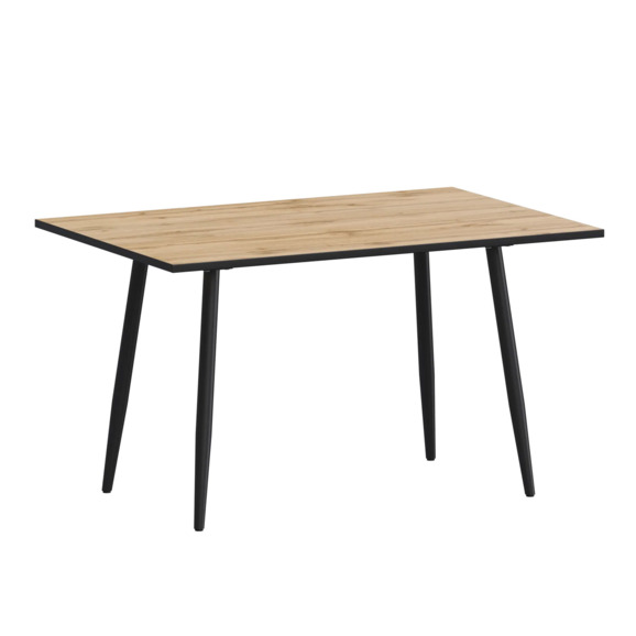 Стол нераздвижной Бетти, 1200, дуб вотан, черный муар - фото 1