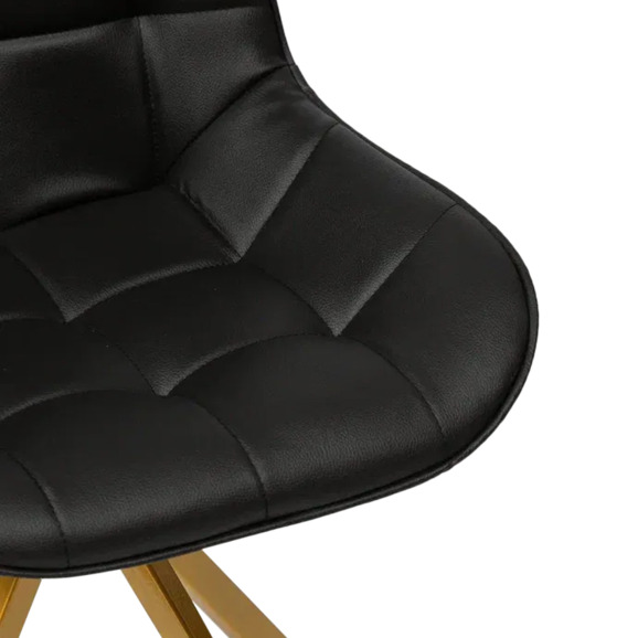 Стул Мускус, пирамида, кожа, черный, золотой - фото 7