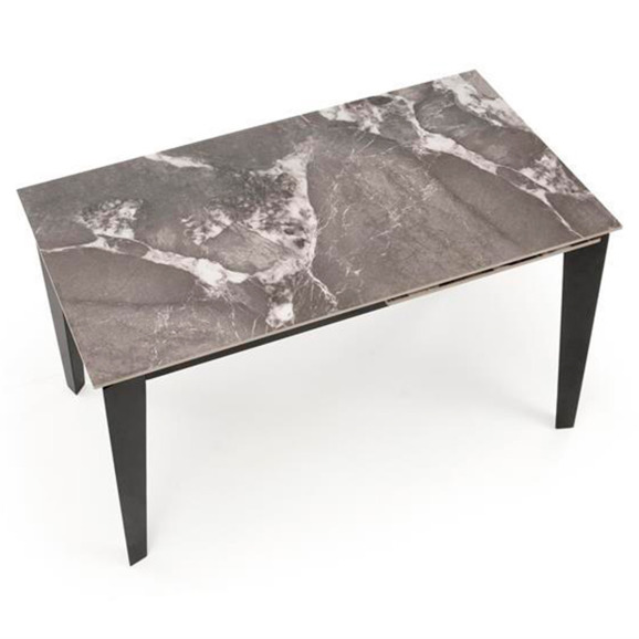 Стол обеденный Comet, раскладной, серый мрамор, черный - фото 4