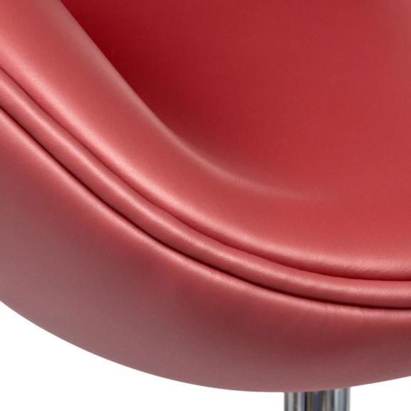 Кресло Swan Chair красный, натуральная кожа - фото 5