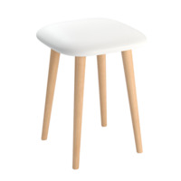 Настоящее фото товара Табурет Серена-2, дуб нордик, экокожа белая матовая, произведённого компанией ChiedoCover