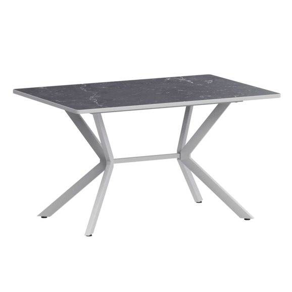 Стол нераздвижной Сири 1200 Р20, даркстоун, белый муар - фото 1
