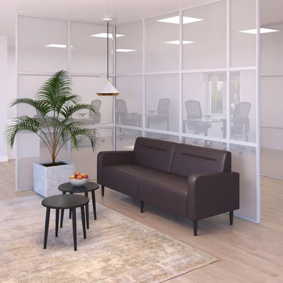 Диван Папилла, экокожа, 182 см, коричневый - фото 5