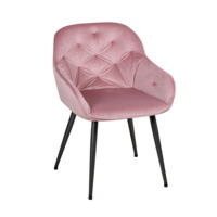 Настоящее фото товара Обеденный стул Регент, пудрово-розовый, произведённого компанией ChiedoCover