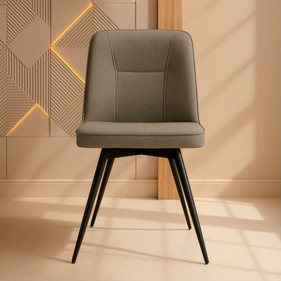 Стул на металлокаркасе Texas 3 поворотный светло-серый / черный Стул на металлокаркасе Texas 3 поворотный светло-серый / черный - фото 7