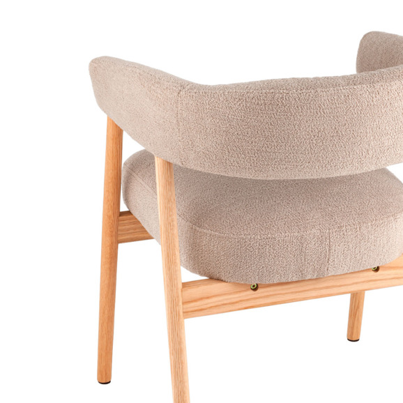 Стул обеденный Zubo с деревянными ножками, бежевый Стул обеденный Zubo с деревянными ножками, бежевый - фото 7