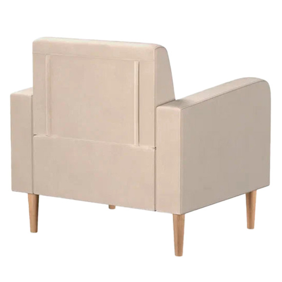 Кресло Папилла, велюр, бежевый - фото 3