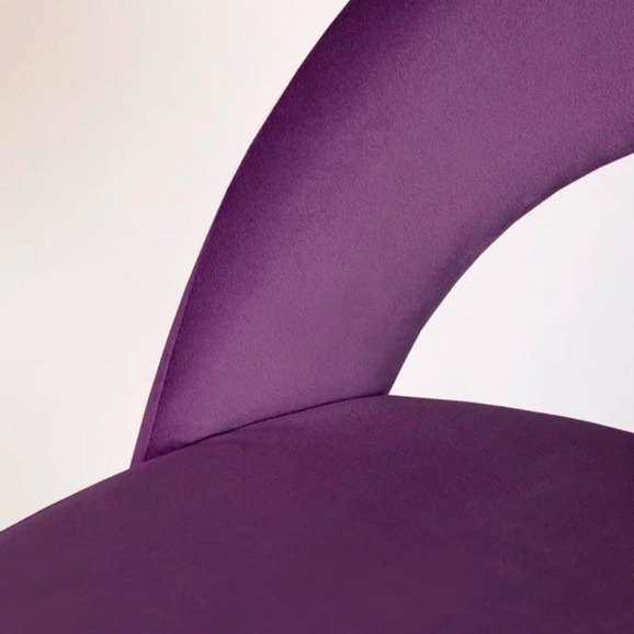 Стул Пиннате, барный, фиолетовый, черный, велюр - фото 8