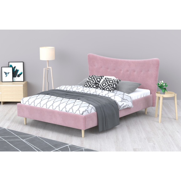 Кровать Финна, Chenille Pink - фото 6