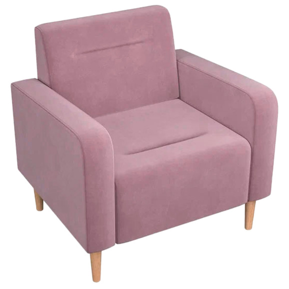 Кресло Папилла, велюр, сиреневый Кресло Папилла, велюр, сиреневый - фото 1