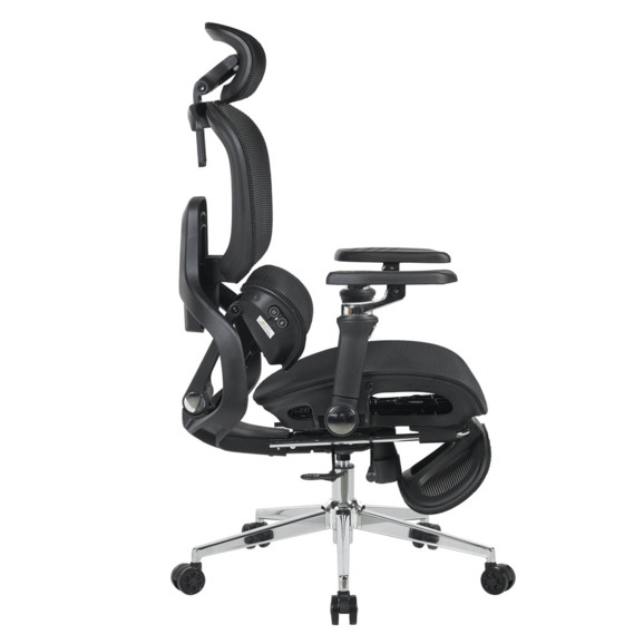Кресло офисное TopChairs Prodigy с оттоманкой, черный - фото 3