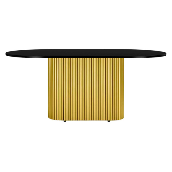 Барон О 200 х 90 черная пленка шагрень / золотые ноги - фото 2