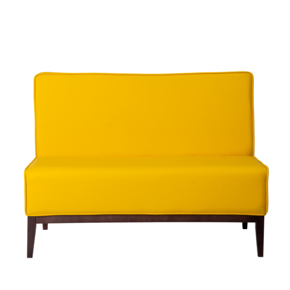 Диван Neo, экокожа Galaxy yellow, каркас бук морилка черная - фото 6