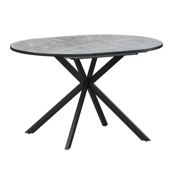 Стол раздвижной Грант 900+300 фаерстоун, черный муар Стол раздвижной Грант 900+300 фаерстоун, черный муар - фото 1