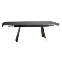 Настоящее фото товара Стол обеденный Soffit, раскладной, черный, произведённого компанией ChiedoCover