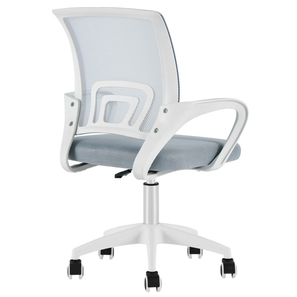 Кресло офисное TopChairs Simple SN, серый, пластик белый - фото 4