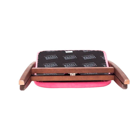 Стул раскладной Clack, мягкая спинка, велюр Teddy 833, каркас бук морилка старинный орех - фото 11