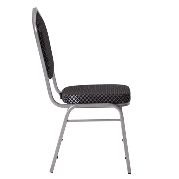 Стул Хит 20, жаккард Ромеро черный, каркас серебро - фото 6
