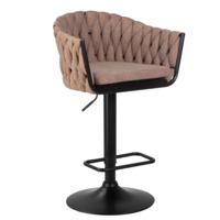 Настоящее фото товара Барный стул КЕЛЬН, рогожка коричневый, произведённого компанией ChiedoCover