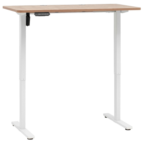 Стол с регулировкой высоты, белый, светлое дерево, 120*60 - фото 4