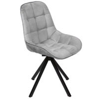 Настоящее фото товара Стул Мускус, пирамида,велюр, серый, черный, произведённого компанией ChiedoCover