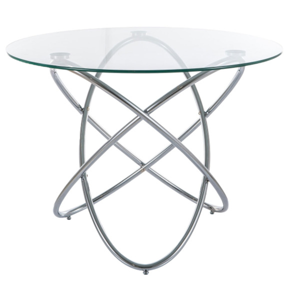 Стол обеденный Anvil, прозрачный, хром - фото 1