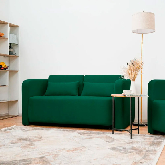 Диван Марлон 131x95x80 см, зеленый велюр - фото 5