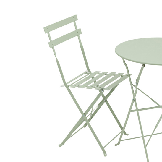  Комплект стола и двух стульев Бистро светло-зеленый - фото 5