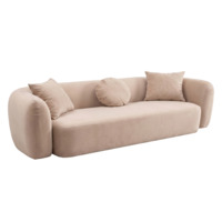 Настоящее фото товара Диван Голум, велюр бежевый, произведённого компанией ChiedoCover