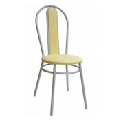 Фотография товара Стул Lorence, каркас серебро, экокожа, светло-бежевый от компании ChiedoCover.