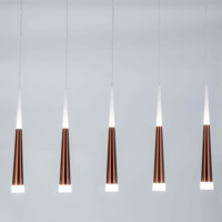 Подвесной светильник Вегас, коричневый, 5 светильников