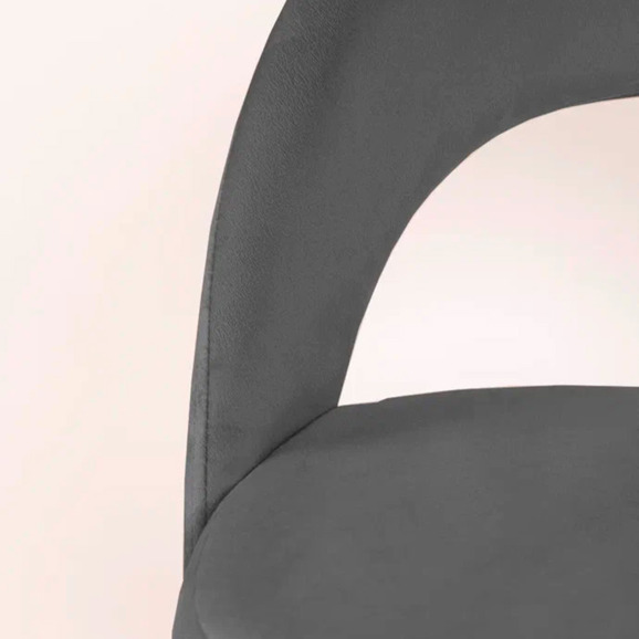 Стул Пиннате, барный, серый, белый, велюр - фото 8