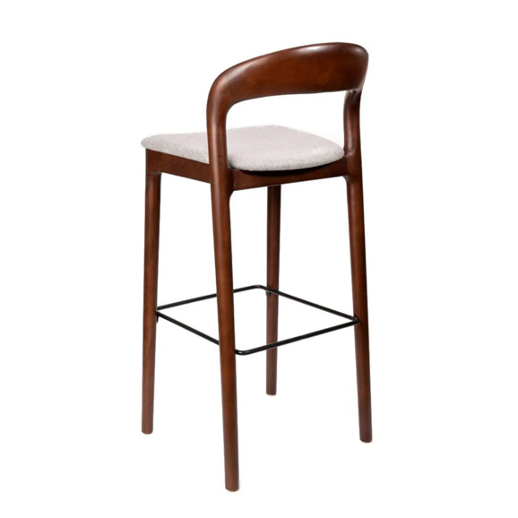 Стул деревянный барный Леман с обивкой из ткани - фото 3