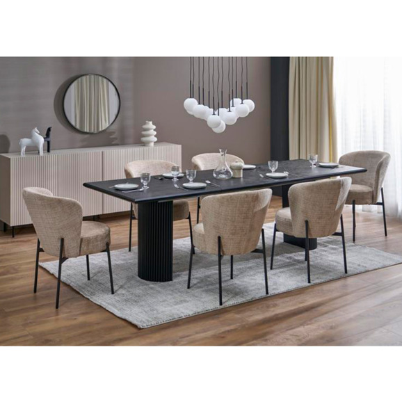 Стол обеденный Plinth, черный дуб, черный - фото 2