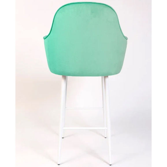 Кресло Сета, барные ножки, мятный, белый, велюр - фото 6