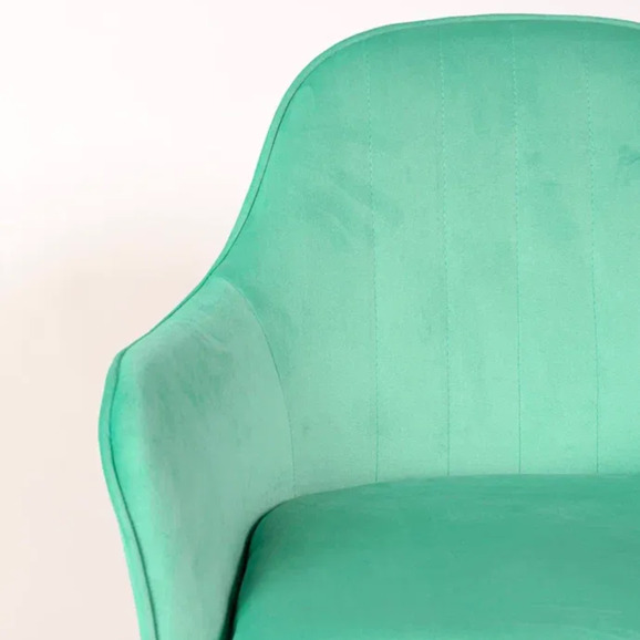 Кресло Сета, барные ножки, мятный, белый, велюр - фото 8