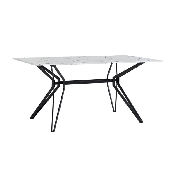 Стол Импульс, белый, черный - фото 1