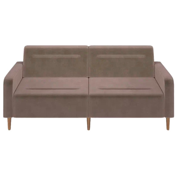 Диван Папилла, велюр, 202 см, светло-коричневый Диван Папилла, велюр, 202 см, светло-коричневый - фото 2