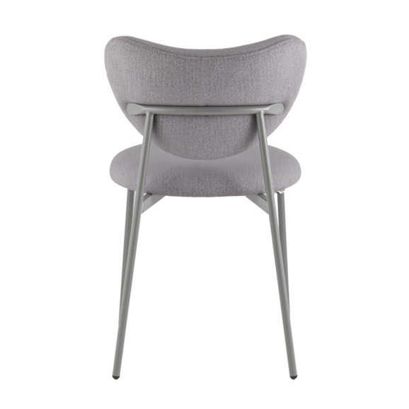 Стул Рина, велюр серый, каркас серый - фото 4