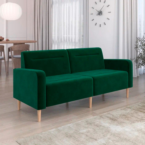 Диван Папилла, велюр, 182 см, зеленый - фото 4