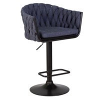 Настоящее фото товара Барный стул КЕЛЬН, рогожка синий, произведённого компанией ChiedoCover