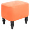 Настоящее фото товара Пуф Лотик, экокожа, оранжевый, произведённого компанией ChiedoCover