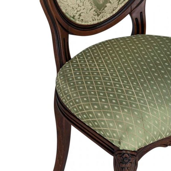 Деревянный стул Инои ткань soprano nefrit / ромб / миланский орех старение - фото 6