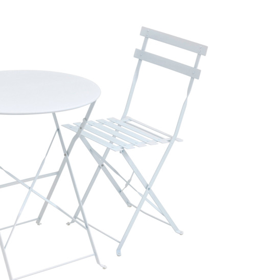 Комплект стола и двух стульев Бистро белый - фото 2