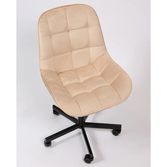 Стул Мускус, пятилучие, велюр, бежевый, черный - фото 6