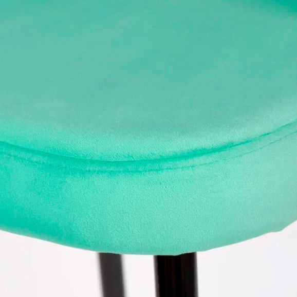 Стул Пиннате, барный, светло-мятный, черный, велюр - фото 9