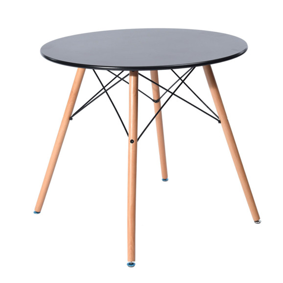 Стол круглый EAMES DSW D80 черный - фото 2